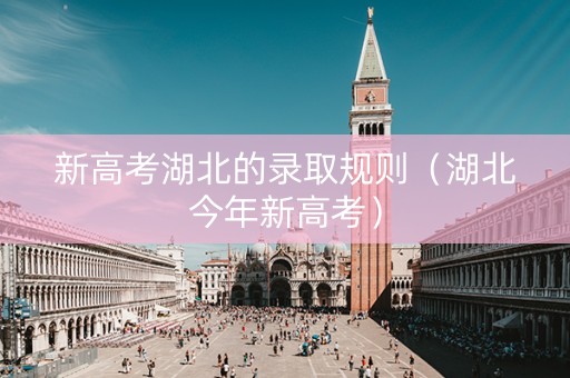 新高考湖北的录取规则（湖北今年新高考）