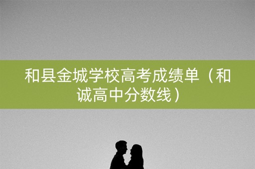 和县金城学校高考成绩单（和诚高中分数线）