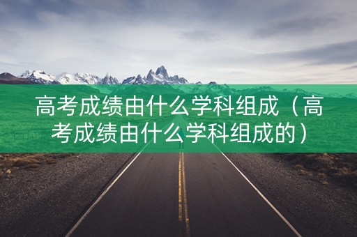 高考成绩由什么学科组成（高考成绩由什么学科组成的）