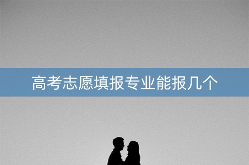 高考志愿填报专业能报几个