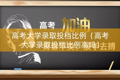 高考大学录取投档比例（高考大学录取投档比例高吗）