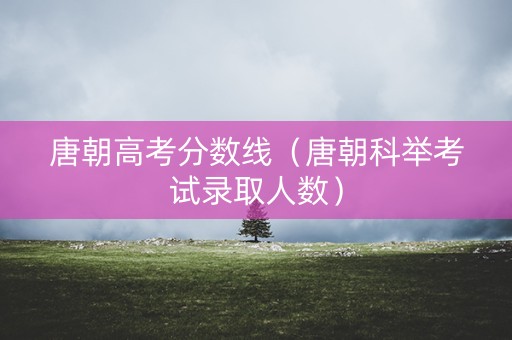 唐朝高考分数线（唐朝科举考试录取人数）