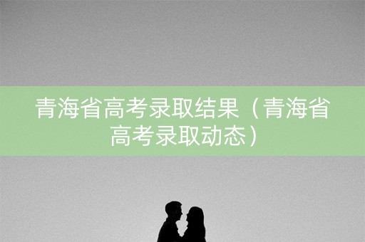 青海省高考录取结果（青海省高考录取动态）