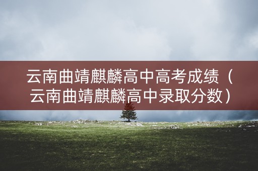 云南曲靖麒麟高中高考成绩（云南曲靖麒麟高中录取分数）