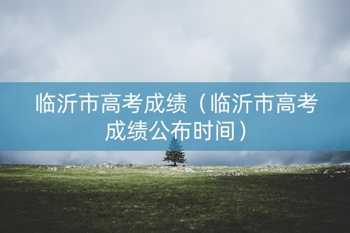临沂市高考成绩（临沂市高考成绩公布时间）