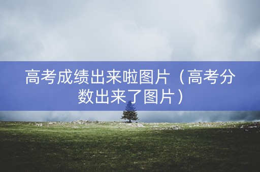 高考成绩出来啦图片（高考分数出来了图片）