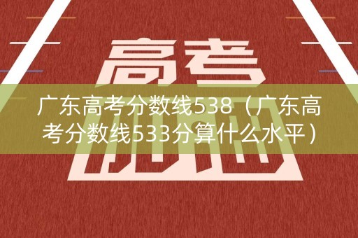 广东高考分数线538（广东高考分数线533分算什么水平）