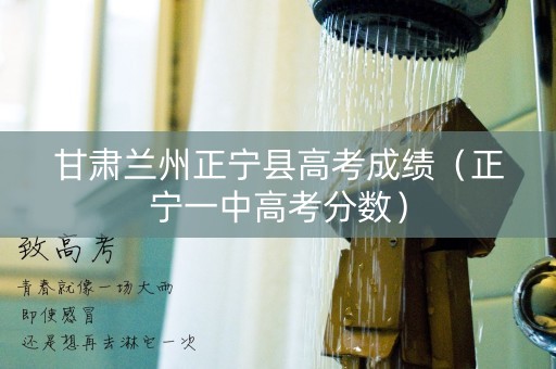 甘肃兰州正宁县高考成绩（正宁一中高考分数）