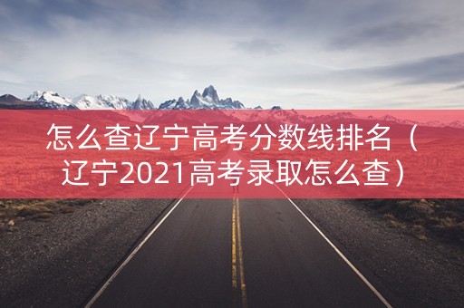 怎么查辽宁高考分数线排名（辽宁2021高考录取怎么查）