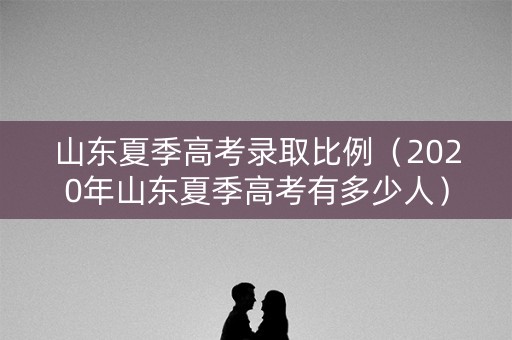山东夏季高考录取比例（2020年山东夏季高考有多少人）