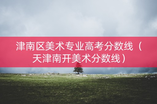 津南区美术专业高考分数线（天津南开美术分数线）