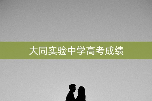 大同实验中学高考成绩