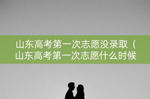 山东高考第一次志愿没录取（山东高考第一次志愿什么时候出结果）