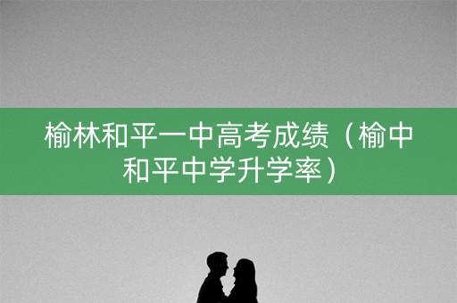榆林和平一中高考成绩（榆中和平中学升学率）