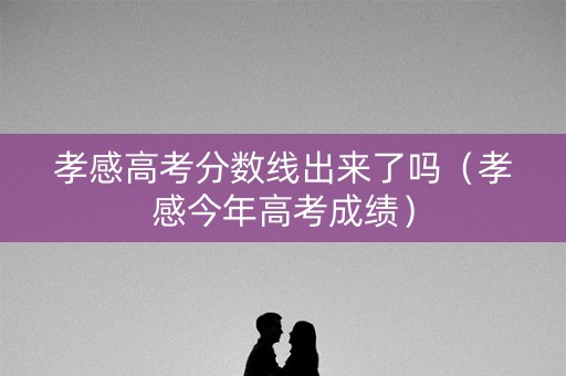 孝感高考分数线出来了吗（孝感今年高考成绩）