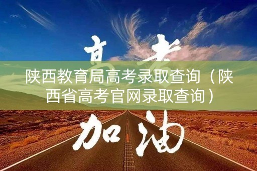 陕西教育局高考录取查询（陕西省高考官网录取查询）