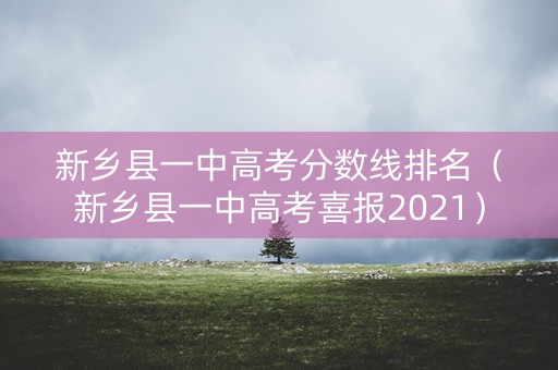 新乡县一中高考分数线排名（新乡县一中高考喜报2021）