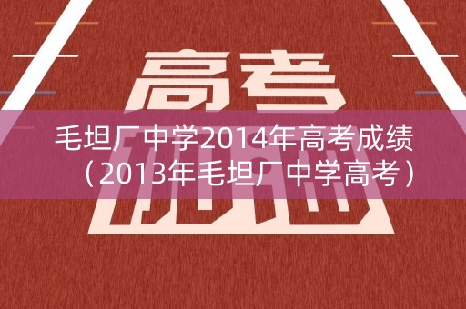 毛坦厂中学2014年高考成绩（2013年毛坦厂中学高考）