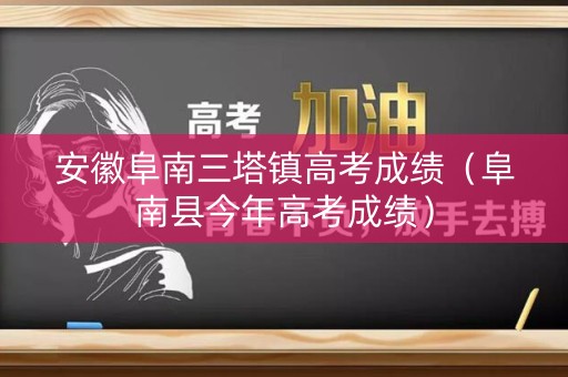 安徽阜南三塔镇高考成绩（阜南县今年高考成绩）