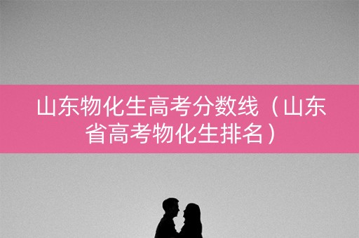 山东物化生高考分数线（山东省高考物化生排名）