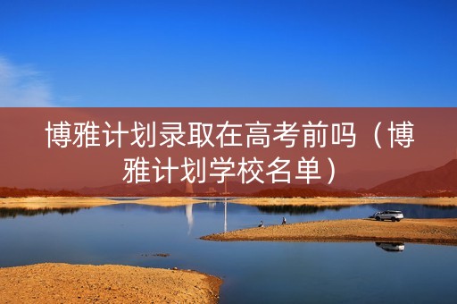 博雅计划录取在高考前吗（博雅计划学校名单）