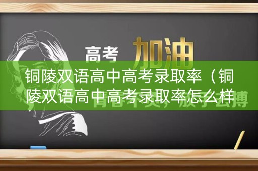 铜陵双语高中高考录取率（铜陵双语高中高考录取率怎么样）