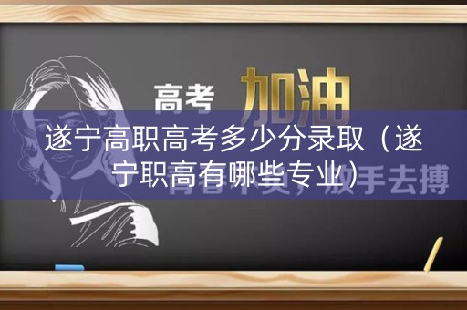 遂宁高职高考多少分录取（遂宁职高有哪些专业）