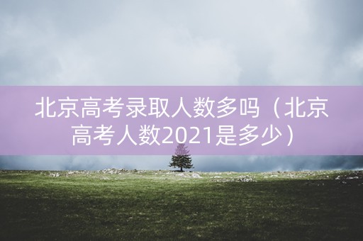 北京高考录取人数多吗（北京高考人数2021是多少）