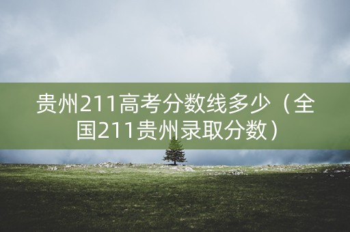 贵州211高考分数线多少（全国211贵州录取分数）