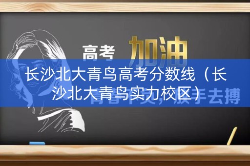 长沙北大青鸟高考分数线（长沙北大青鸟实力校区）