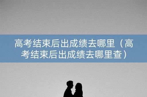 高考结束后出成绩去哪里（高考结束后出成绩去哪里查）