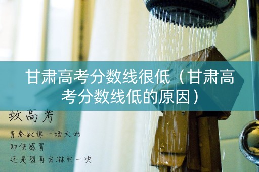 甘肃高考分数线很低（甘肃高考分数线低的原因）