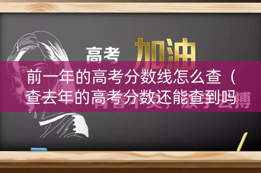 前一年的高考分数线怎么查（查去年的高考分数还能查到吗）