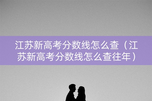 江苏新高考分数线怎么查（江苏新高考分数线怎么查往年）
