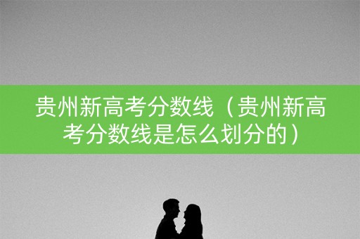 贵州新高考分数线（贵州新高考分数线是怎么划分的）