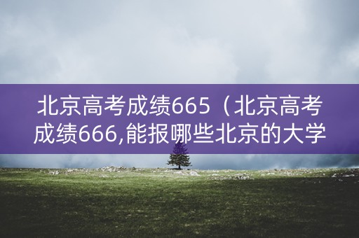 北京高考成绩665（北京高考成绩666,能报哪些北京的大学）