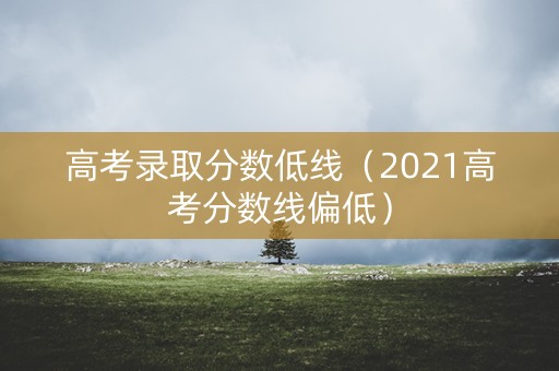 高考录取分数低线（2021高考分数线偏低）