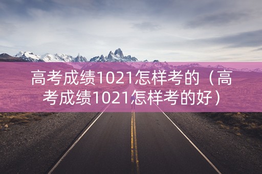 高考成绩1021怎样考的（高考成绩1021怎样考的好）