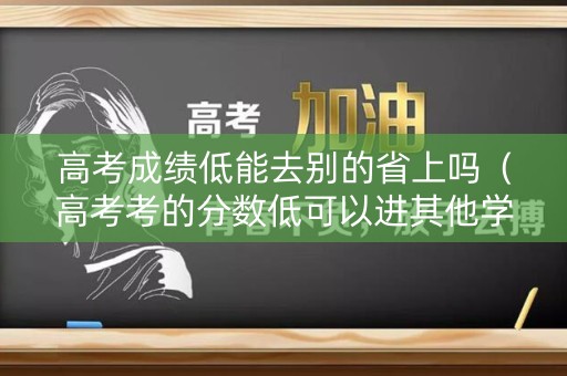 高考成绩低能去别的省上吗（高考考的分数低可以进其他学校吗?）