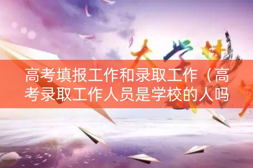 高考填报工作和录取工作（高考录取工作人员是学校的人吗）