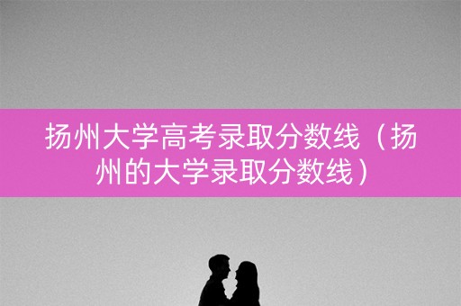 扬州大学高考录取分数线（扬州的大学录取分数线）