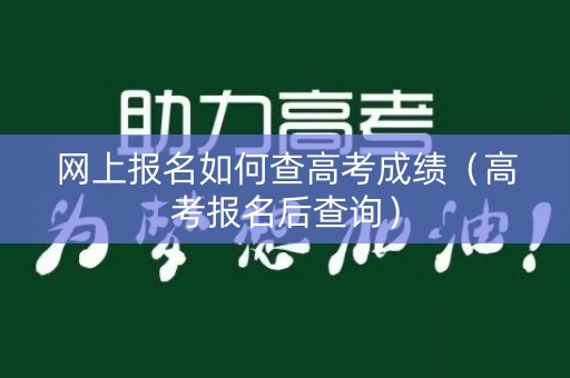 网上报名如何查高考成绩（高考报名后查询）