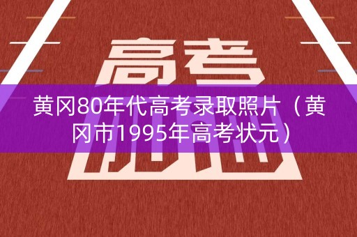 黄冈80年代高考录取照片（黄冈市1995年高考状元）