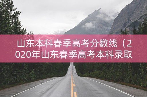 山东本科春季高考分数线（2020年山东春季高考本科录取分数线）