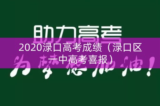 2020渌口高考成绩（渌口区一中高考喜报）