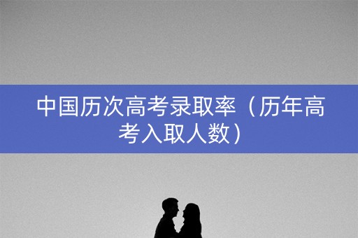 中国历次高考录取率（历年高考入取人数）