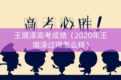 王境泽高考成绩（2020年王境泽过得怎么样）