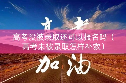 高考没被录取还可以报名吗（高考未被录取怎样补救）