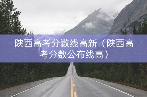 陕西高考分数线高新（陕西高考分数公布线高）