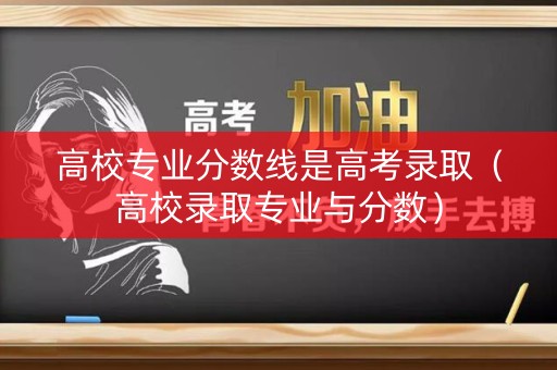高校专业分数线是高考录取（高校录取专业与分数）